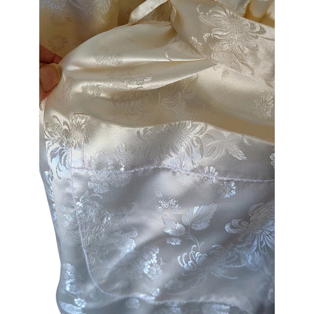 Silver Lake 100% Silk Jacquard Robe XL NOS Ivory - Picture 12 of 16